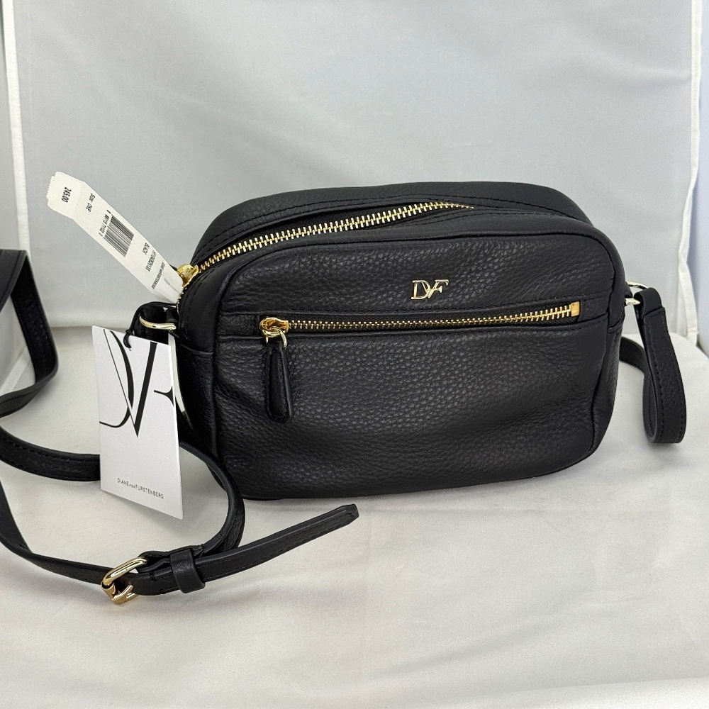 Diane von Furstenberg Milo Mini Leather Bag in Black NWT!